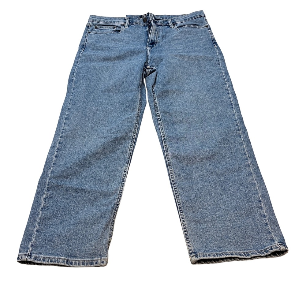 Calvin Klein Jeans Womens Size 14 Light Blue Straight‎ Leg Denim Pants NWT